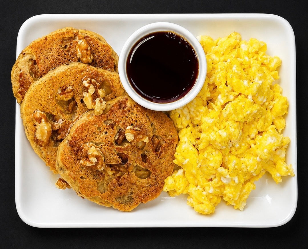 Banana Nut Protein Pancakes
