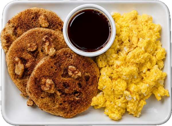 Cinnamon Banana Nut Protein Pancakes