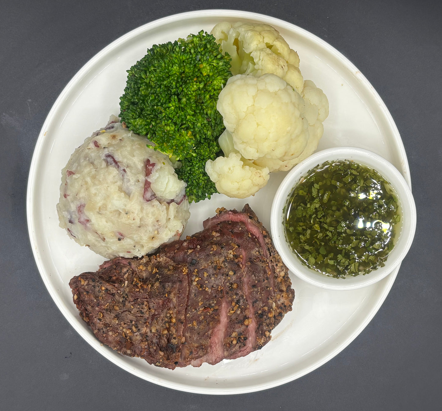 Chimichurri Sirloin with Mashed Potatoes