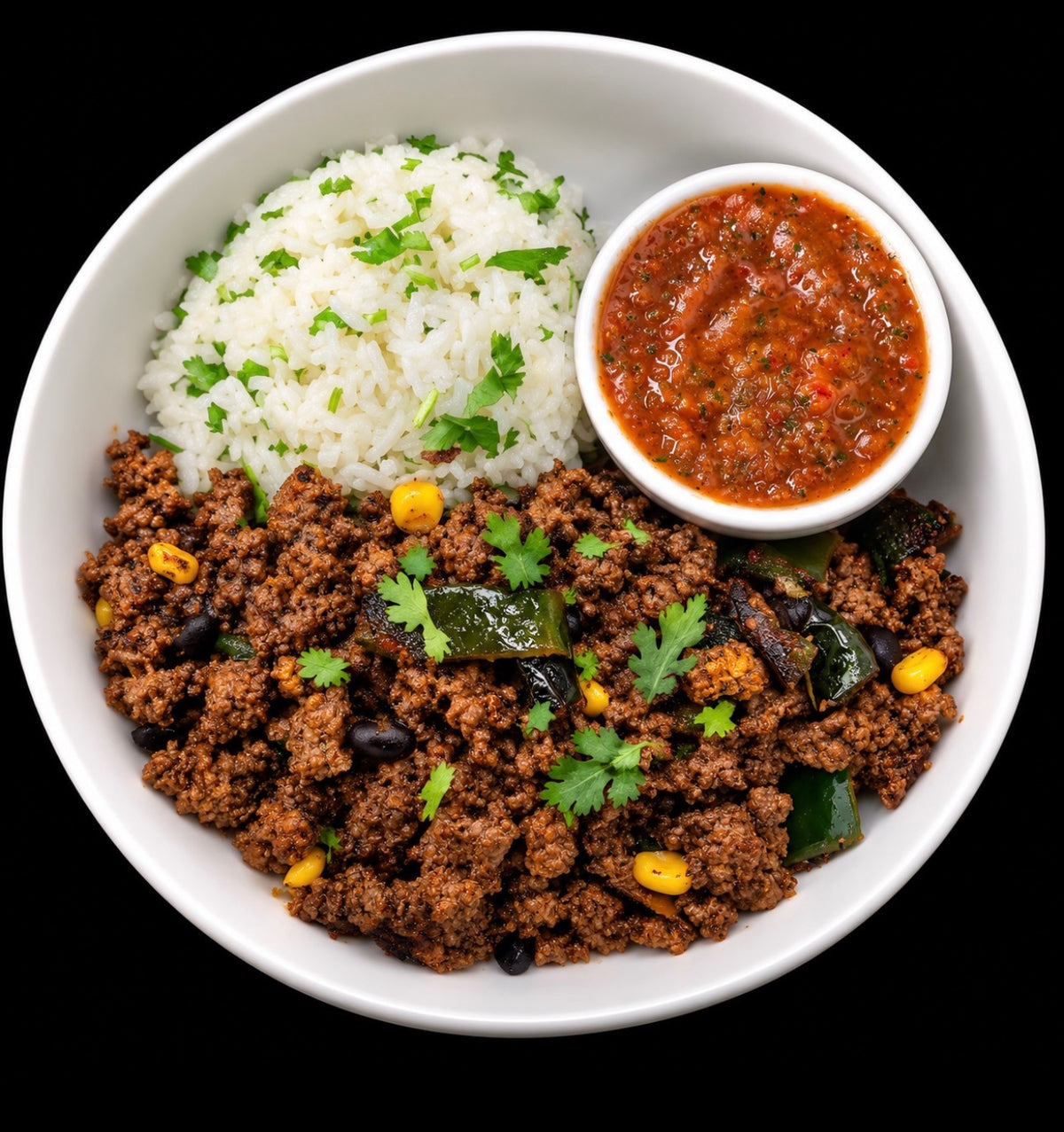 Salsa Poblano Beef Bowl
